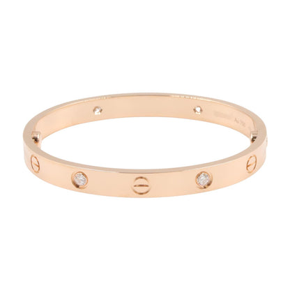 CARTIER Love Bracelet 4-Diamond K18PG Size 16
