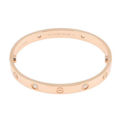 CARTIER Love Bracelet 4-Diamond K18PG Size 16