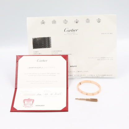 CARTIER Love Bracelet 4-Diamond K18PG Size 16