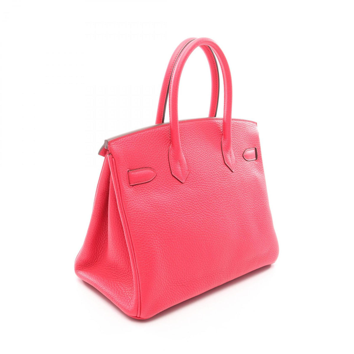HERMES Birkin 30 Rose Extreme Clemence Bag