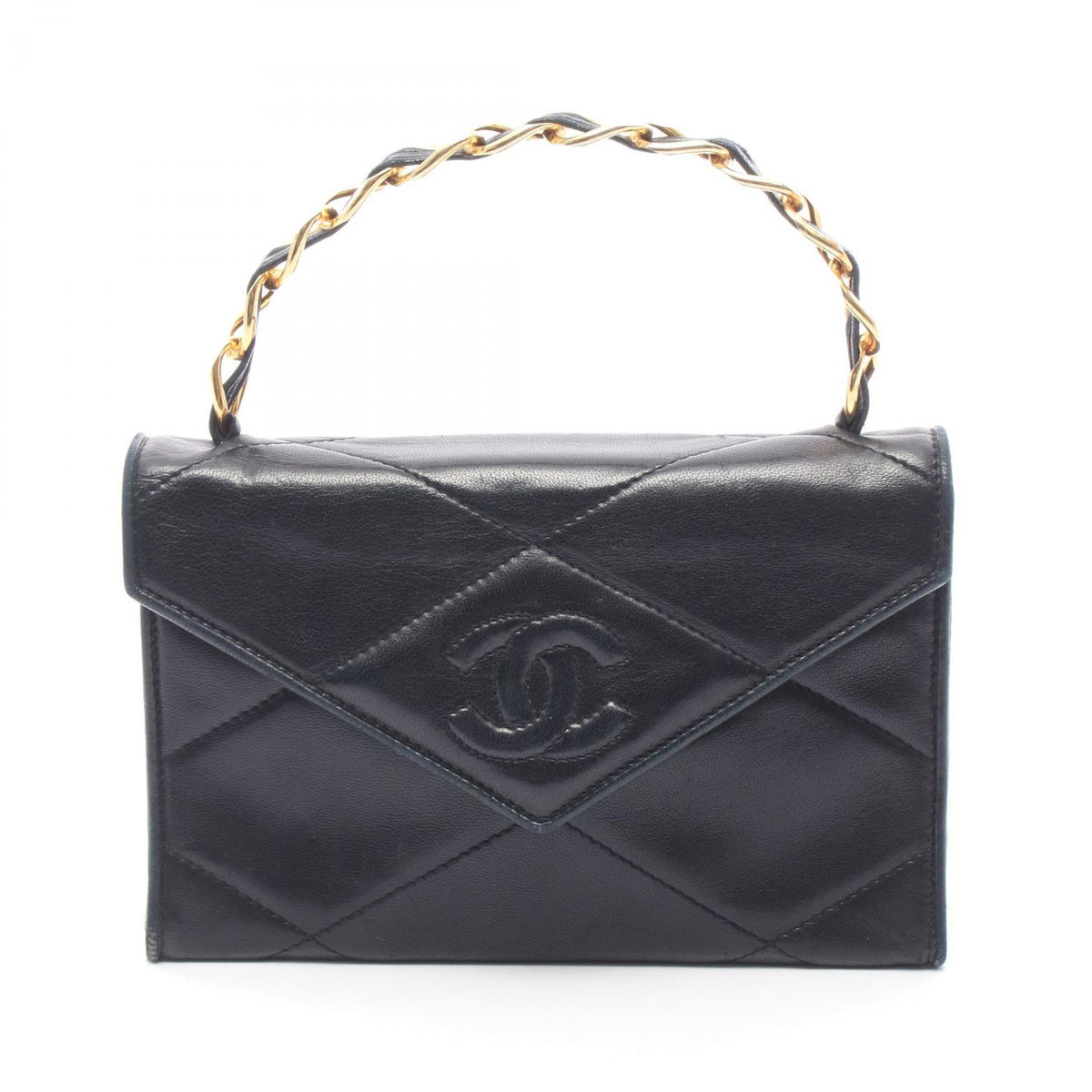 CHANEL CC Mark Diamond Stitch Handle Bag