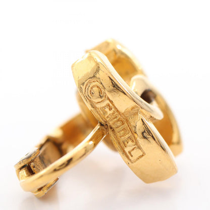 CHANEL Coco Mark Gold Plated Earrings