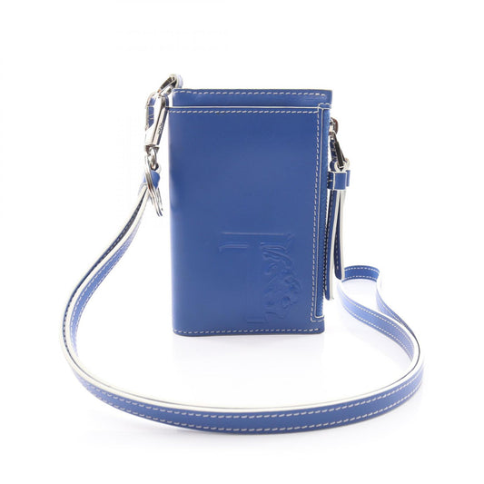 TOD'S Embossed Logo Lion Wallet Blue
