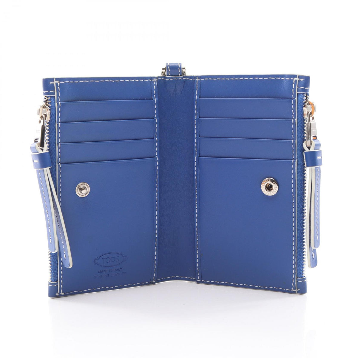 TOD'S Embossed Logo Lion Wallet Blue