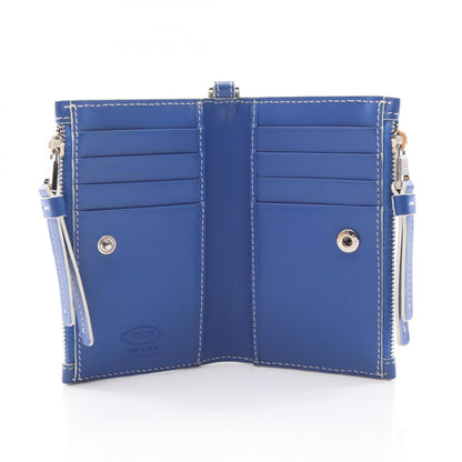 TOD'S Embossed Logo Lion Wallet Blue
