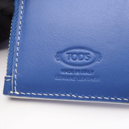 TOD'S Embossed Logo Lion Wallet Blue