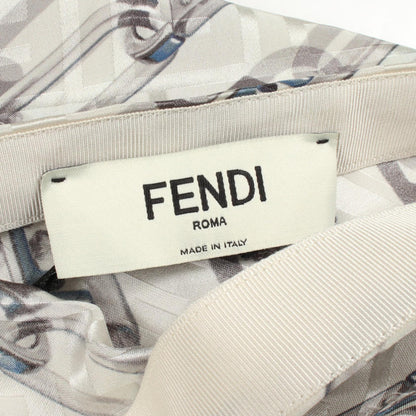FENDI Patterned Silk Midi Skirt Size 38