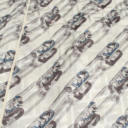 FENDI Patterned Silk Midi Skirt Size 38