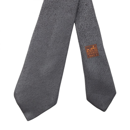 HERMES Silk Gradient Tie Black