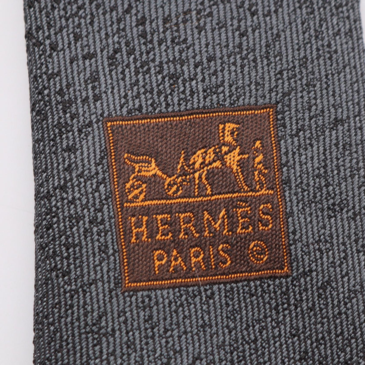 HERMES Silk Gradient Tie Black