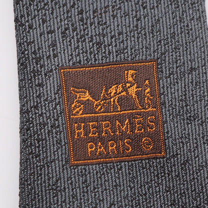 HERMES Silk Gradient Tie Black