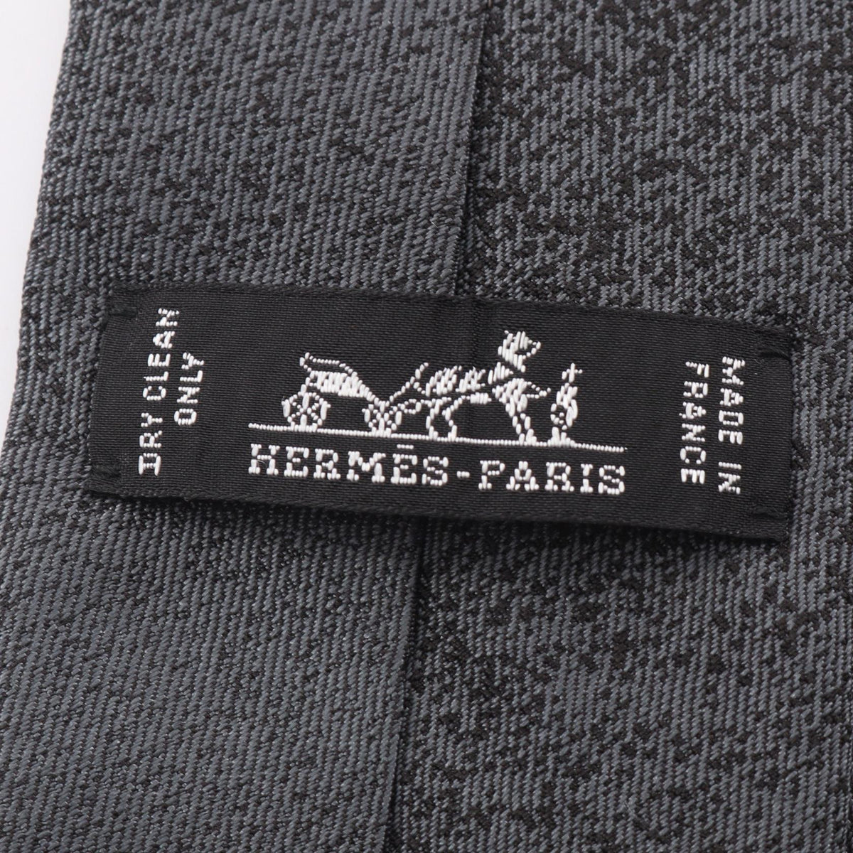 HERMES Silk Gradient Tie Black