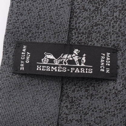 HERMES Silk Gradient Tie Black