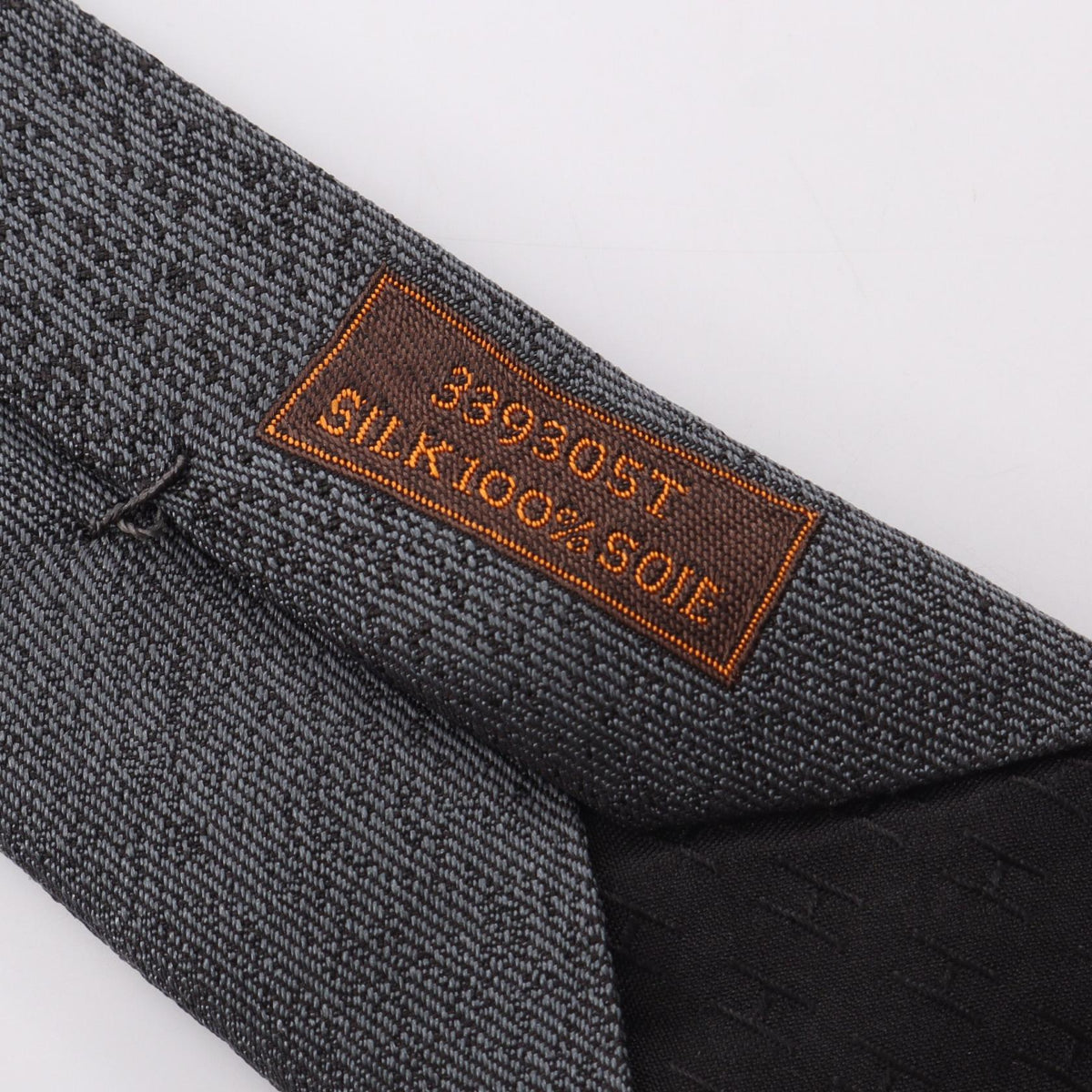 HERMES Silk Gradient Tie Black