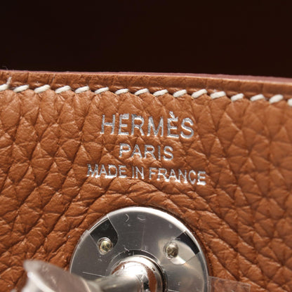 HERMES Lindy Mini Gold Shoulder Bag Brown