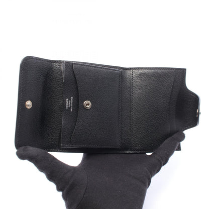 HERMES Iliade Compact Chevre Leather Tri-Fold Wallet