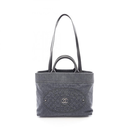 CHANEL Coco Mark 2-Way Denim Tote Bag