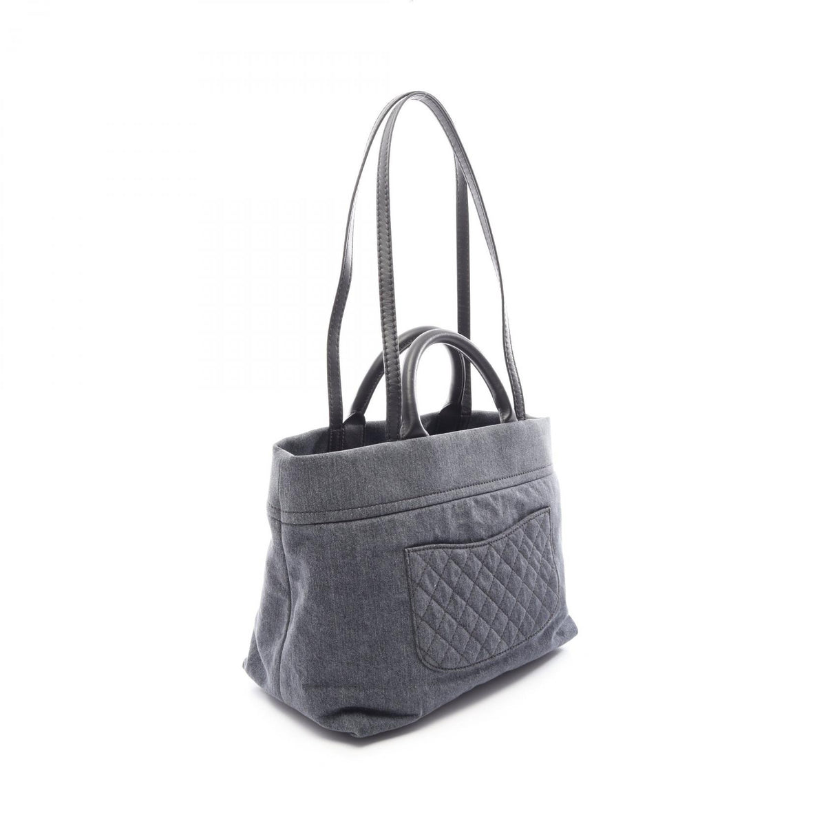 CHANEL Coco Mark 2-Way Denim Tote Bag