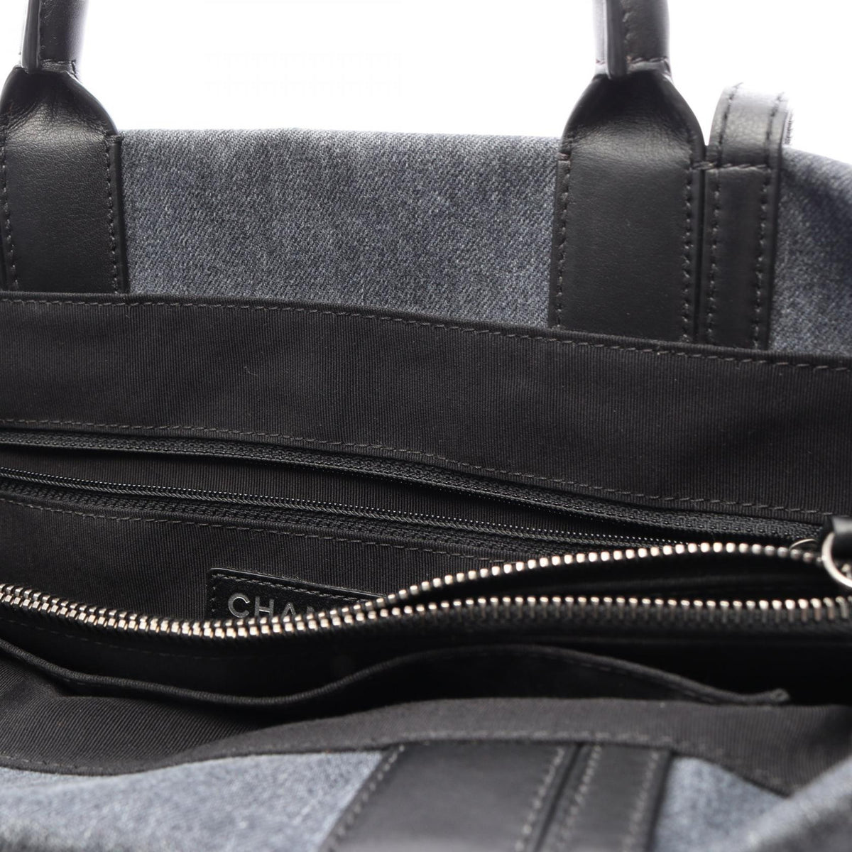 CHANEL Coco Mark 2-Way Denim Tote Bag