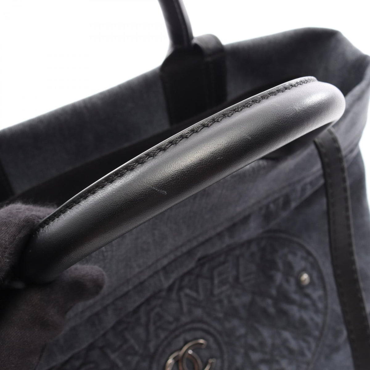 CHANEL Coco Mark 2-Way Denim Tote Bag