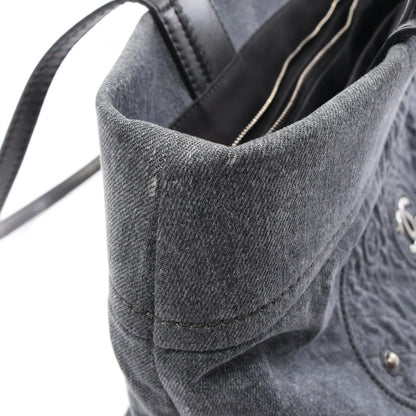 CHANEL Coco Mark 2-Way Denim Tote Bag