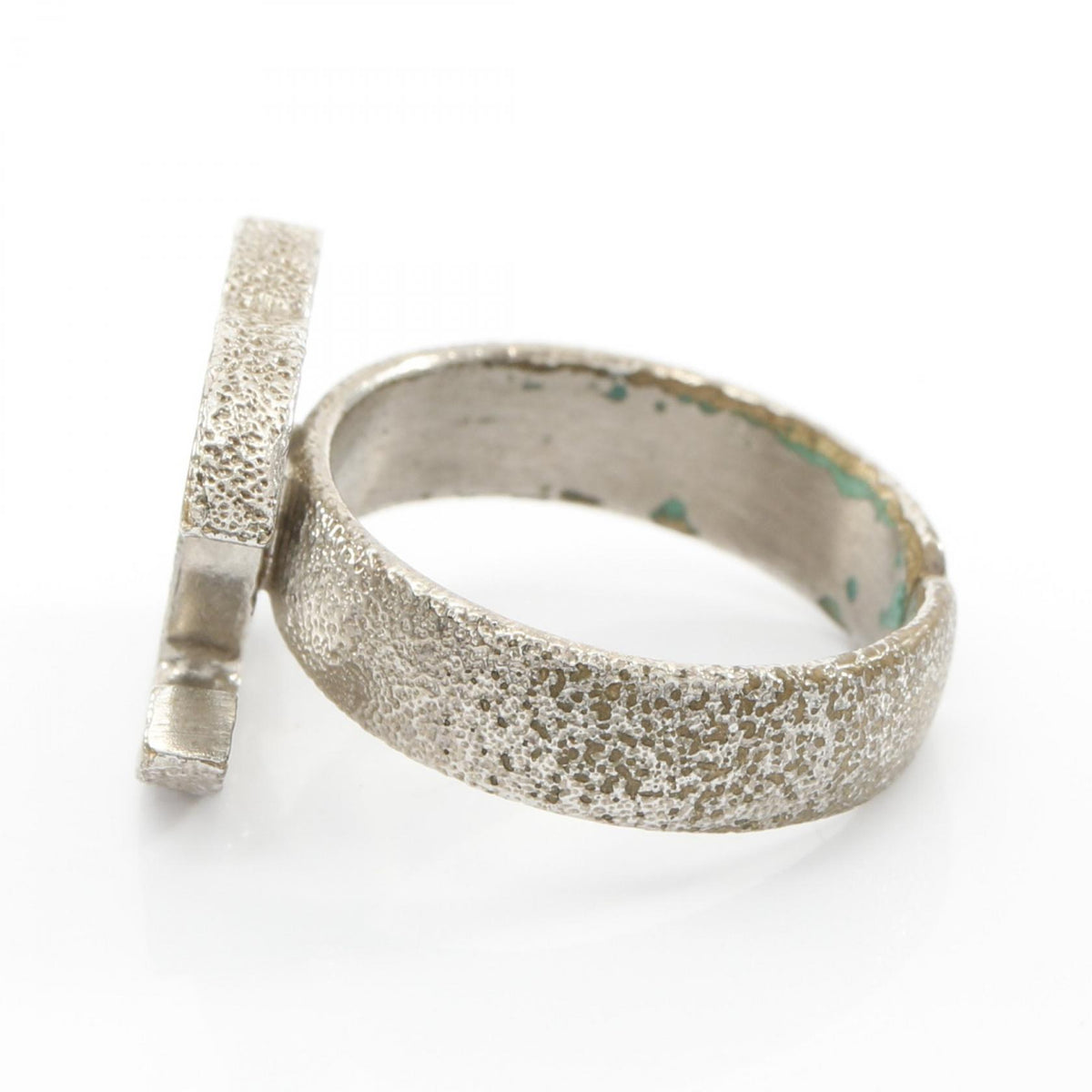 CHANEL Coco Mark Metal Ring Silver Size JP 12