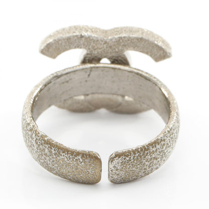 CHANEL Coco Mark Metal Ring Silver Size JP 12