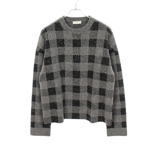BALENCIAGA Wool Blend Knit Sweater Black Size L