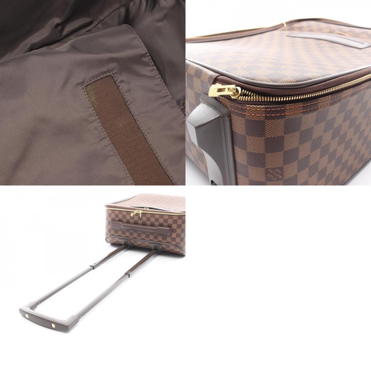 LOUIS VUITTON Pégase 45 Damier Canvas Rolling Bag Brown