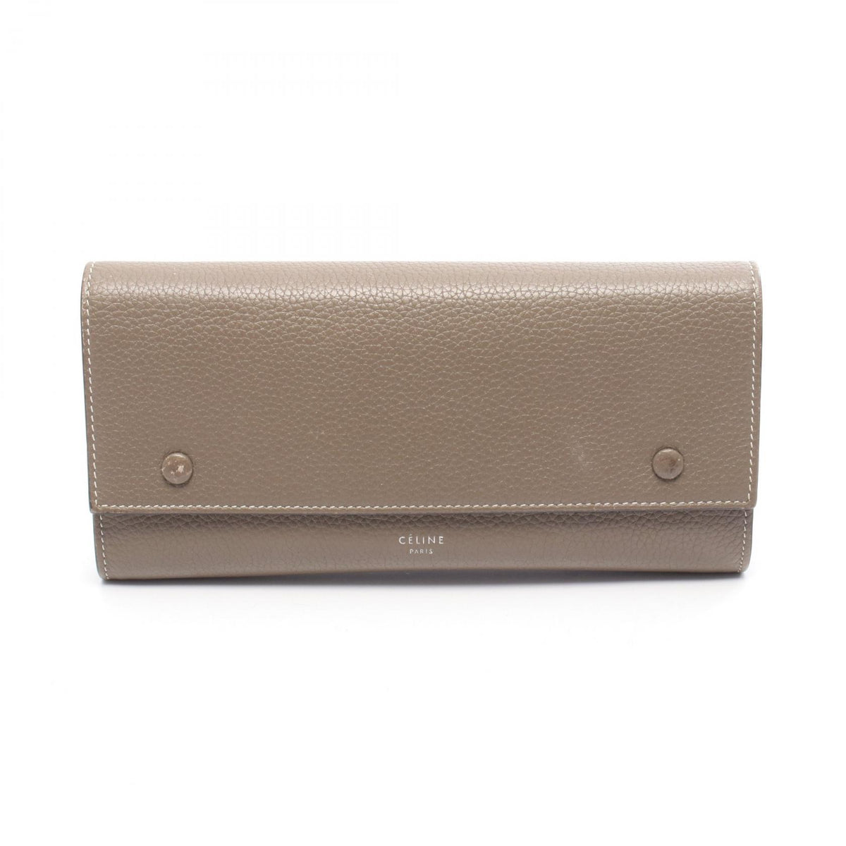 CELINE Large Flap Wallet Gray