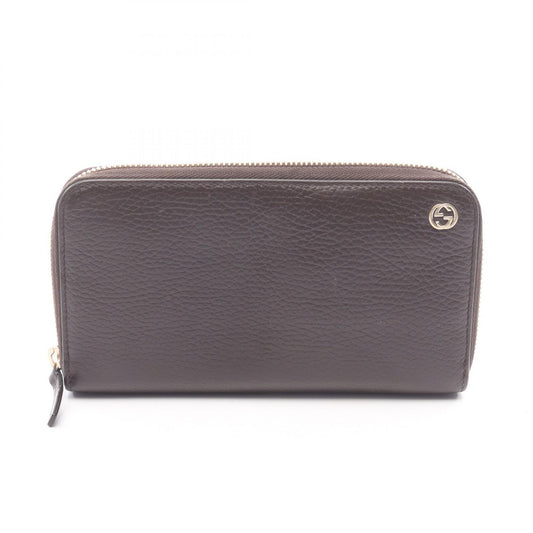 GUCCI Interlocking G Leather Zip Wallet