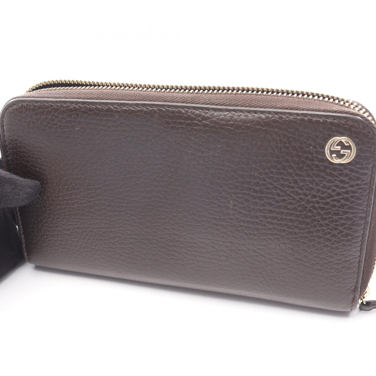 GUCCI Interlocking G Leather Zip Wallet