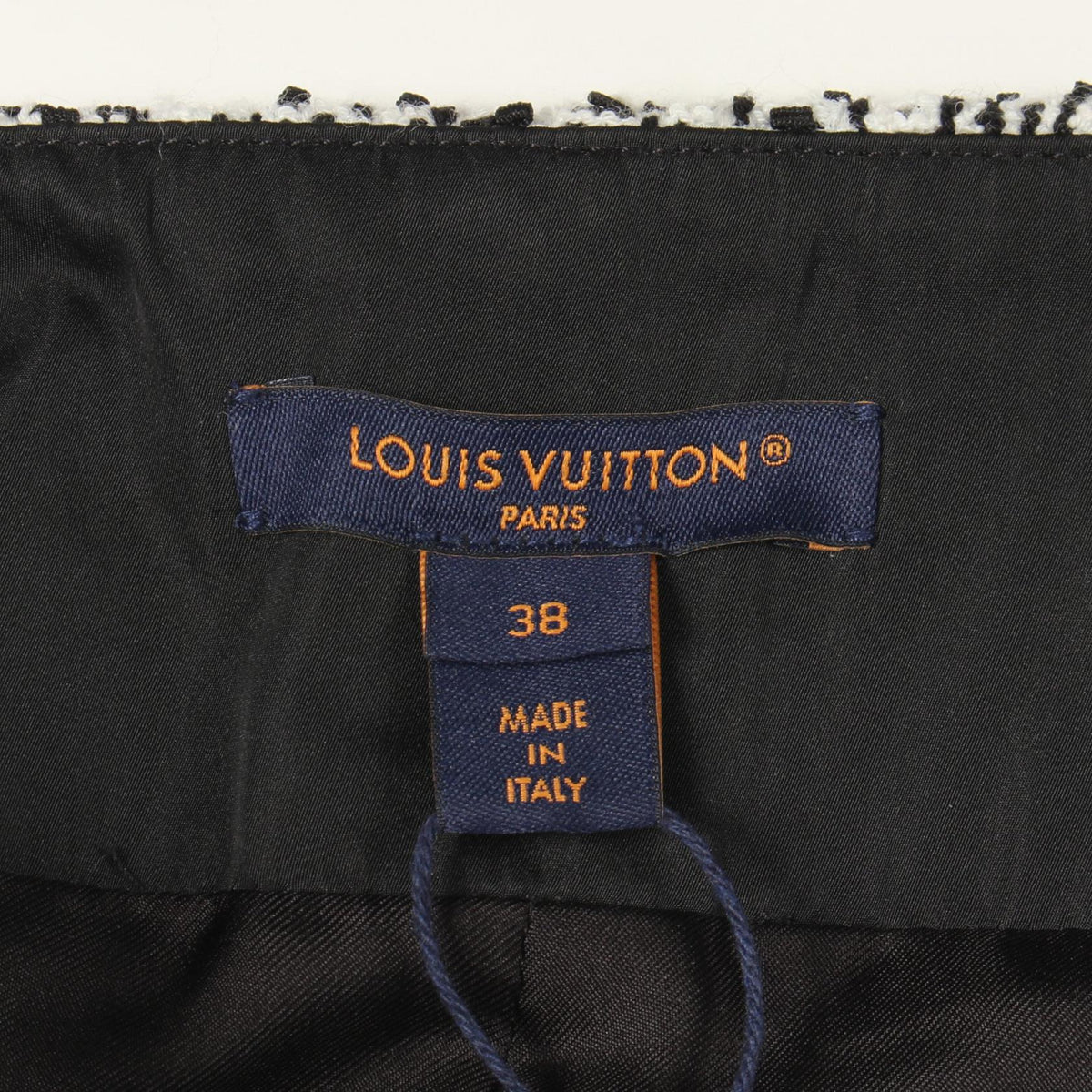 LOUIS VUITTON Tweed Cotton Nylon Skirt Size 38