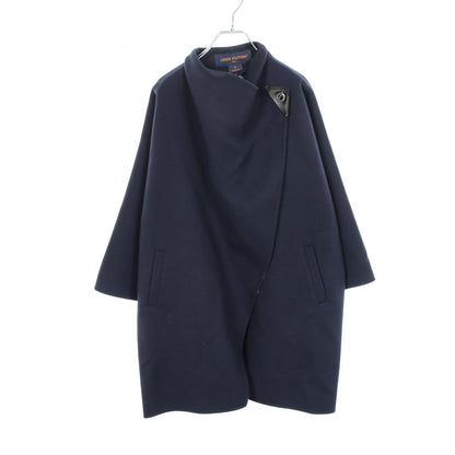 LOUIS VUITTON Double Face Drape Front Wool Coat Size 34