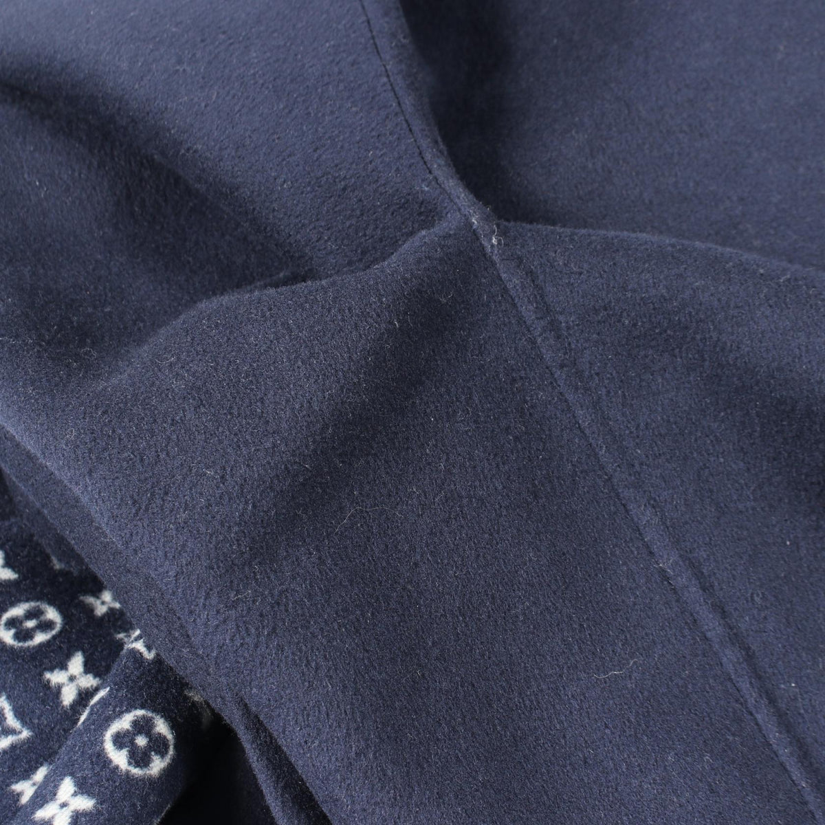 LOUIS VUITTON Double Face Drape Front Wool Coat Size 34