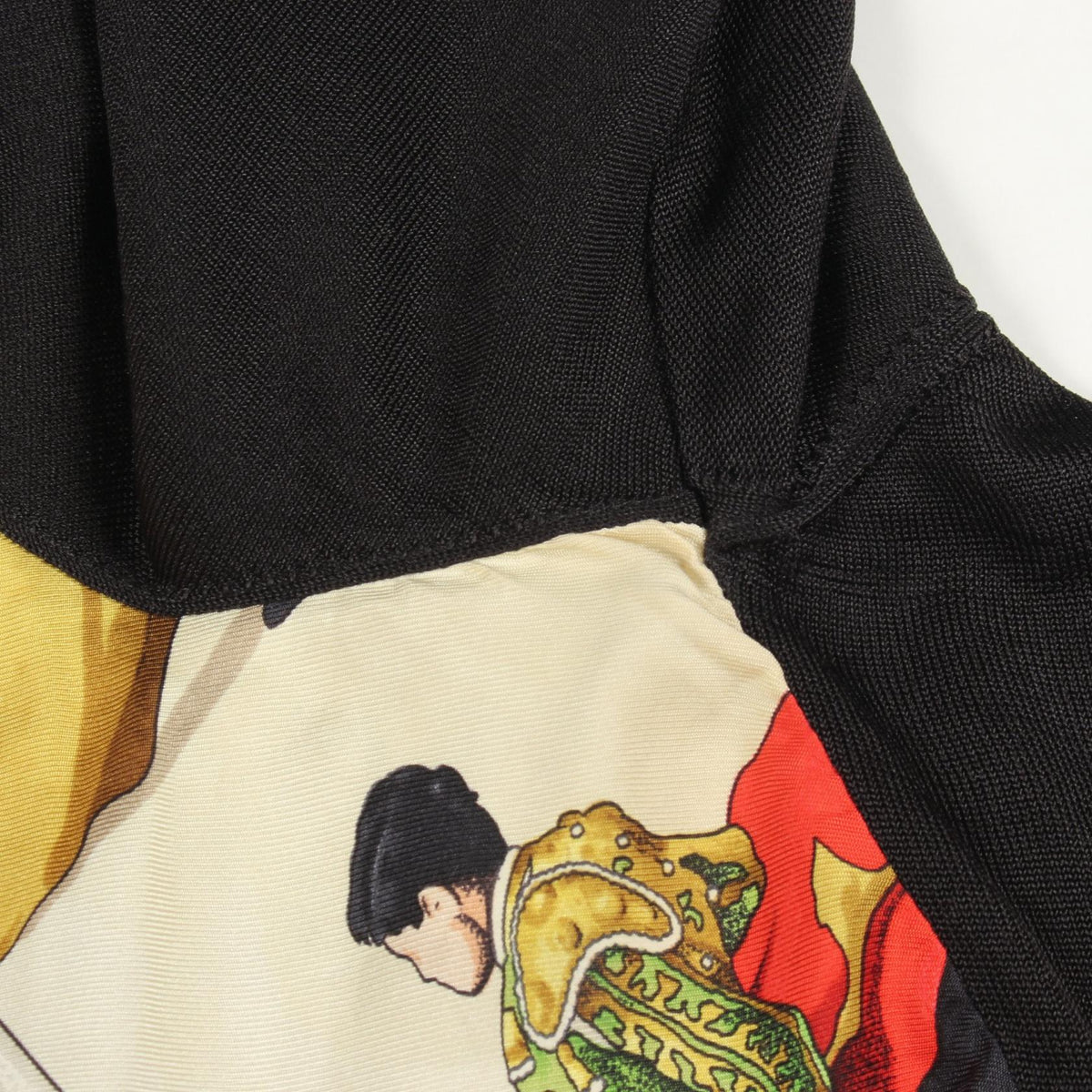 HERMES PLAZA DE TOROS Silk Short Sleeve Knit Sweater Size 40