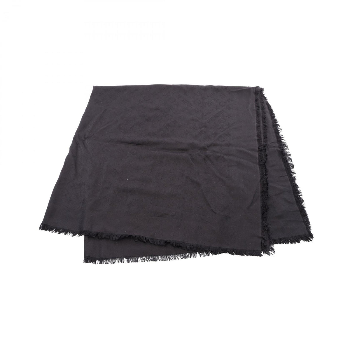 LOUIS VUITTON Monogram Silk Wool Scarf