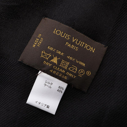 LOUIS VUITTON Monogram Silk Wool Scarf