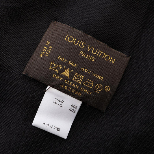 LOUIS VUITTON Monogram Silk Wool Scarf