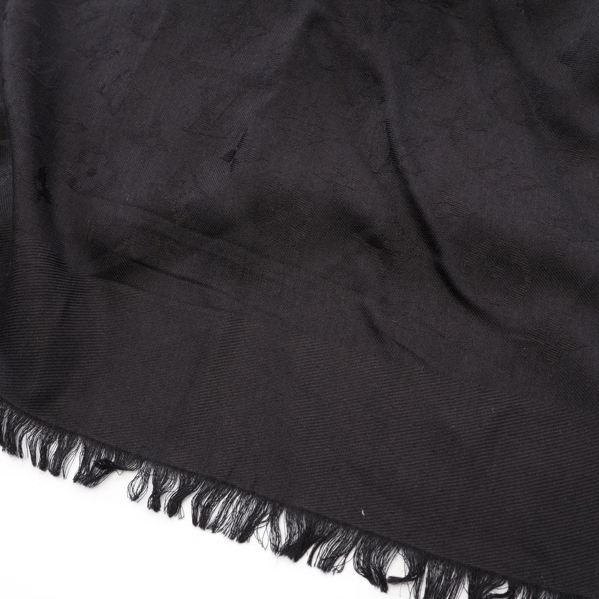 LOUIS VUITTON Monogram Silk Wool Scarf