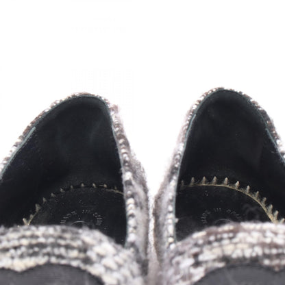 CHANEL Coco Mark Fabric Espadrille Slip-ons Size 36