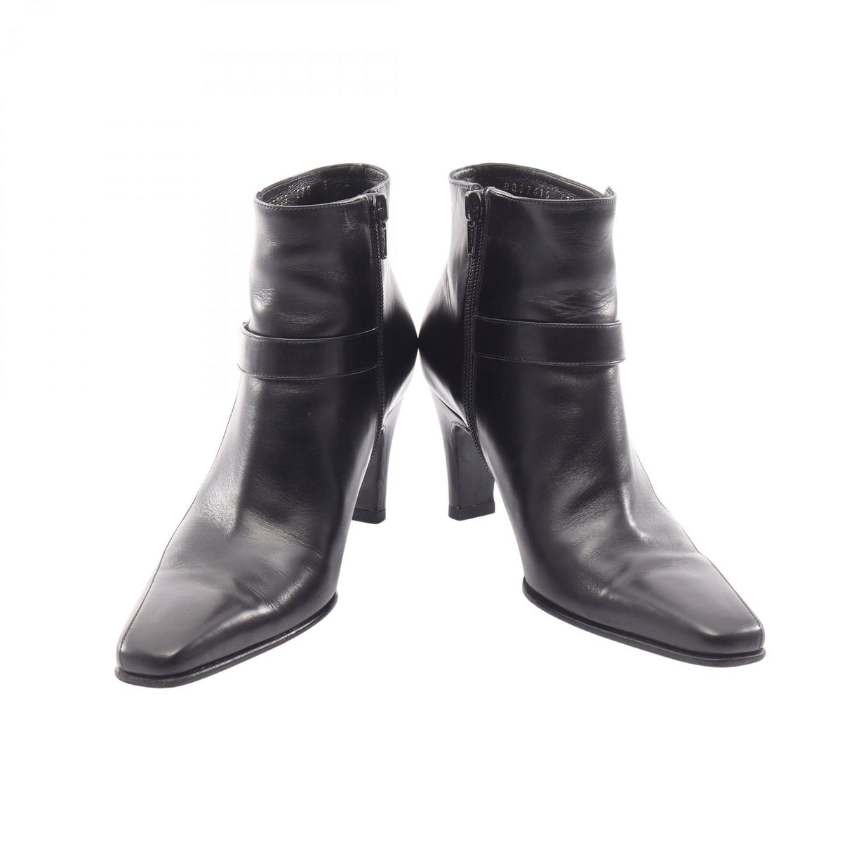 Salvatore Ferragamo Gancini Leather Boots Black Size US 5