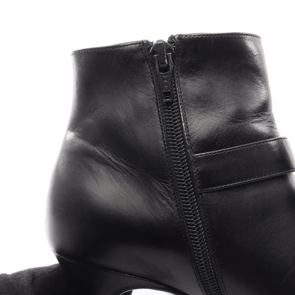 Salvatore Ferragamo Gancini Leather Boots Black Size US 5