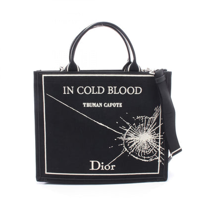 Dior BOOK TOTE Medium Canvas Bag Black