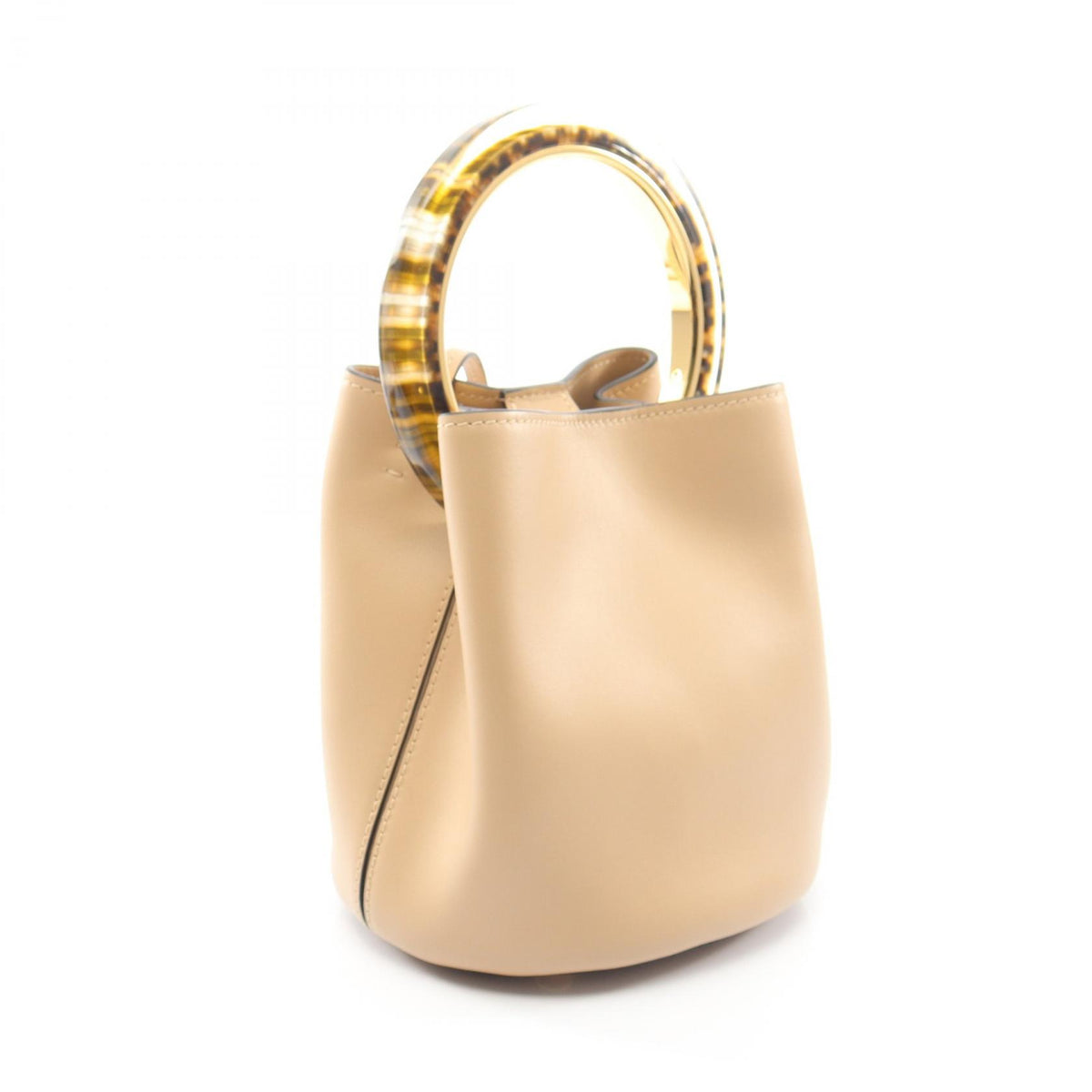 MARNI Panier 2-Way Leather Bag Beige