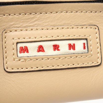 MARNI Panier 2-Way Leather Bag Beige