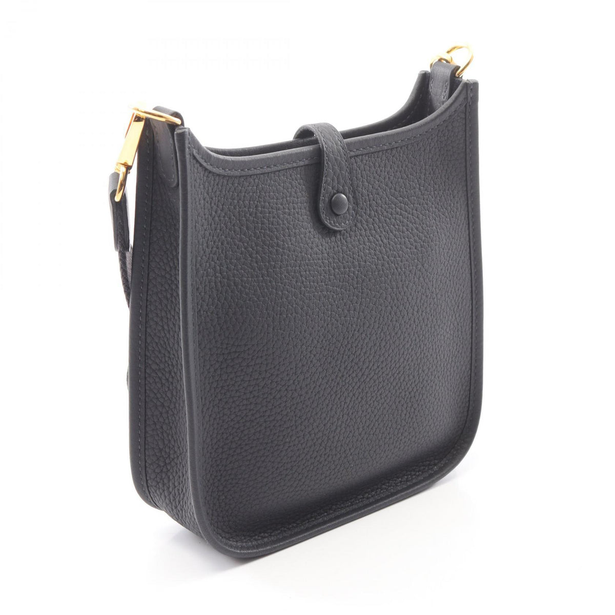 HERMES Evelyne TPM Taurillon Navy Gold Shoulder Bag