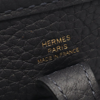 HERMES Evelyne TPM Taurillon Navy Gold Shoulder Bag