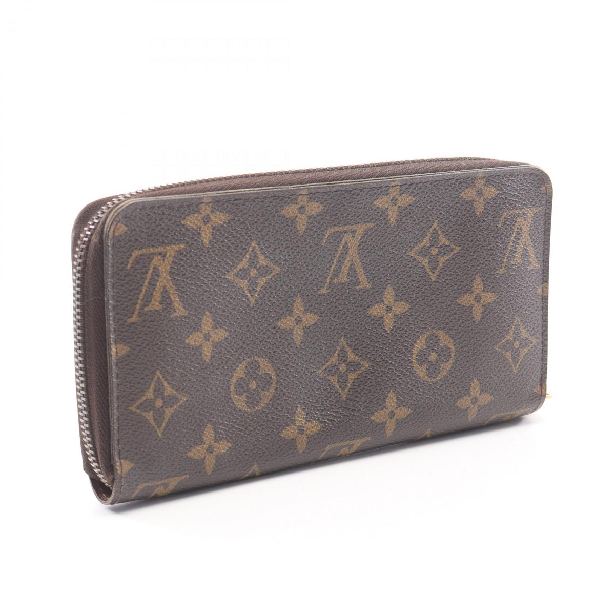 LOUIS VUITTON Zippy Wallet Monogram Round Zip Brown