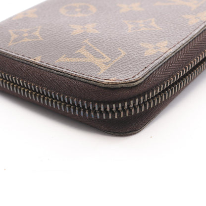 LOUIS VUITTON Zippy Wallet Monogram Round Zip Brown